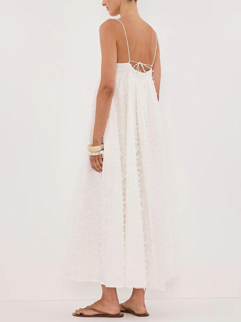 Aurohaya Elegant V-neck Exquisite Small Tassel Midi Dress