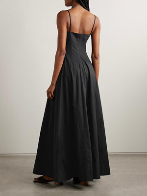 Aurohaya Classic Ruched Off-Shoulder A-Line Maxi Dress