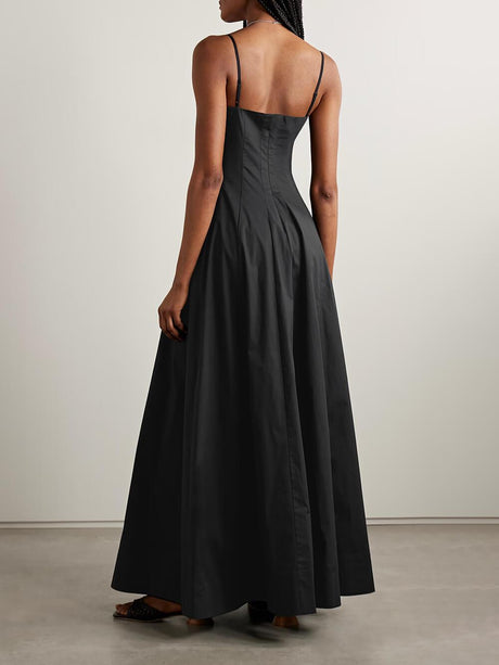 Aurohaya Classic Ruched Off-Shoulder A-Line Maxi Dress