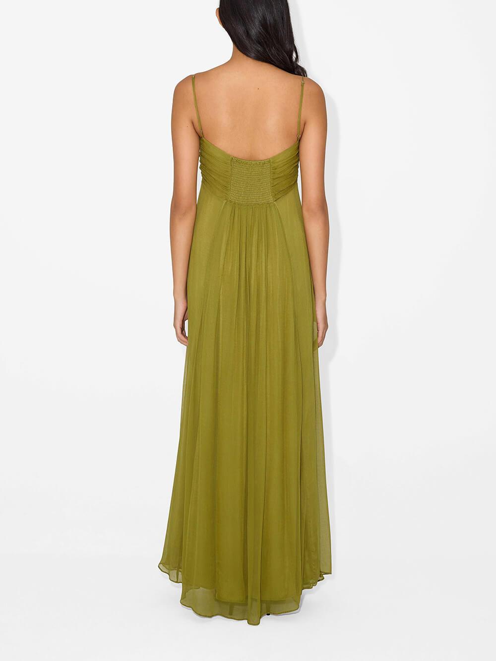 Aurohaya Camélia Spaghetti Strap Maxi Dress