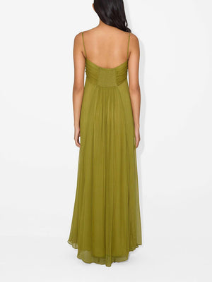 Aurohaya Camélia Spaghetti Strap Maxi Dress