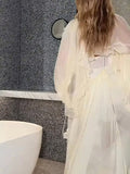Elegant Ruffled Chiffon Flowy Maxi Dress