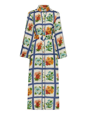 Aurohaya Casual Chic Linen Tie-Waist Maxi Dress