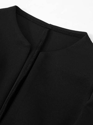 Aurohaya Flying Sleeve Deep V-neck Mini Dress