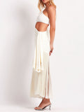 Stunning Cutout Fringe Maxi Dress