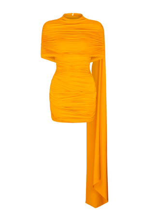 Aurohaya Panorama Ruched Draped Mini Dress