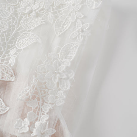 Aurohaya Annabelle Flower-appliqué Tulle Midi Dress