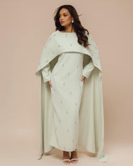 Aurohaya Modest Maxi Cape Dress