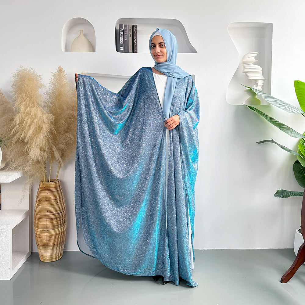 Fluorescent Color Shines Brightly Abaya with Hijab