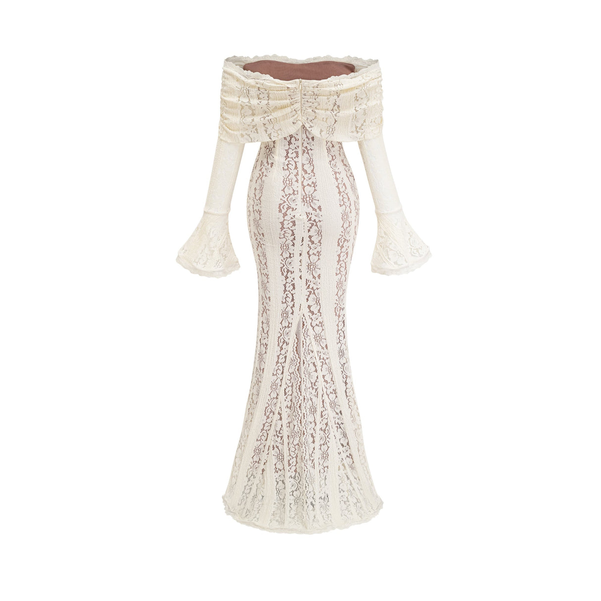 Sirène Off Shoulder Lace Maxi Dress