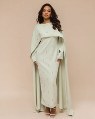 Aurohaya Modest Maxi Cape Dress