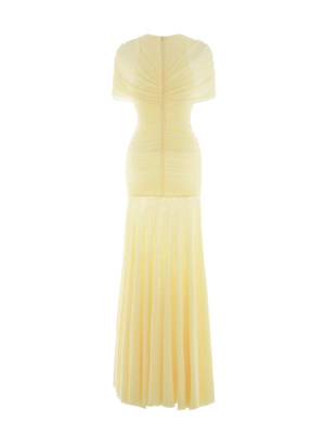 Aurohaya Mado One Shoulder Ruched Maxi Dress