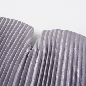 Aurohaya Satiné Purple Fully-pleated Maxi Dress