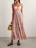 Delicate Sweet Floral Print Maxi Dress