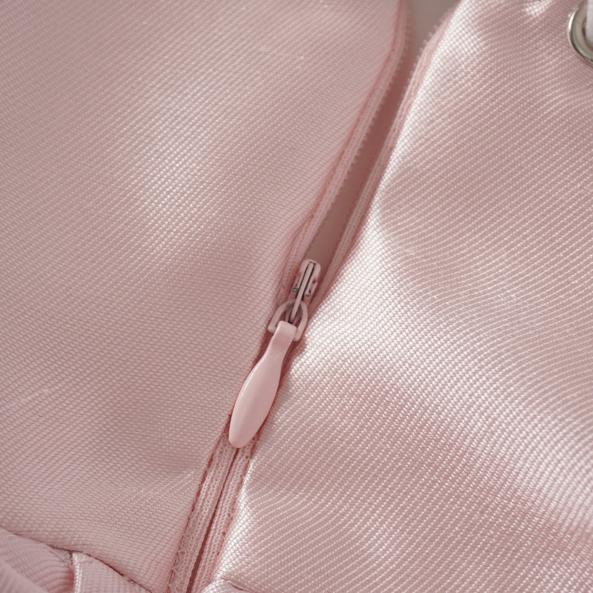 Aurohaya Laurine Pink Ruffled Satin Mini Dress