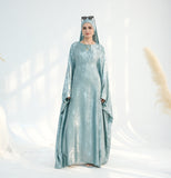 Satin Batwing Long Sleeve with Hijab