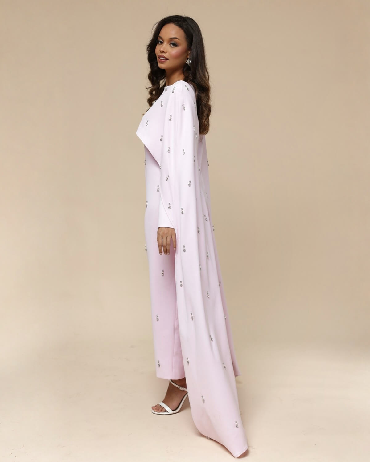 Aurohaya Modest Maxi Cape Dress