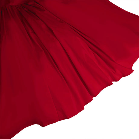 Aurohaya Eponine Red Layered Flared Hem Midi Dress