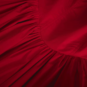 Aurohaya Eponine Red Layered Flared Hem Midi Dress