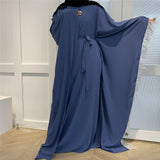 Feather Batwing Sleeves Abayas