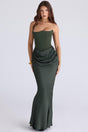 Aurohaya Vianne Off-Shoulder Corset Maxi Dress Emerald
