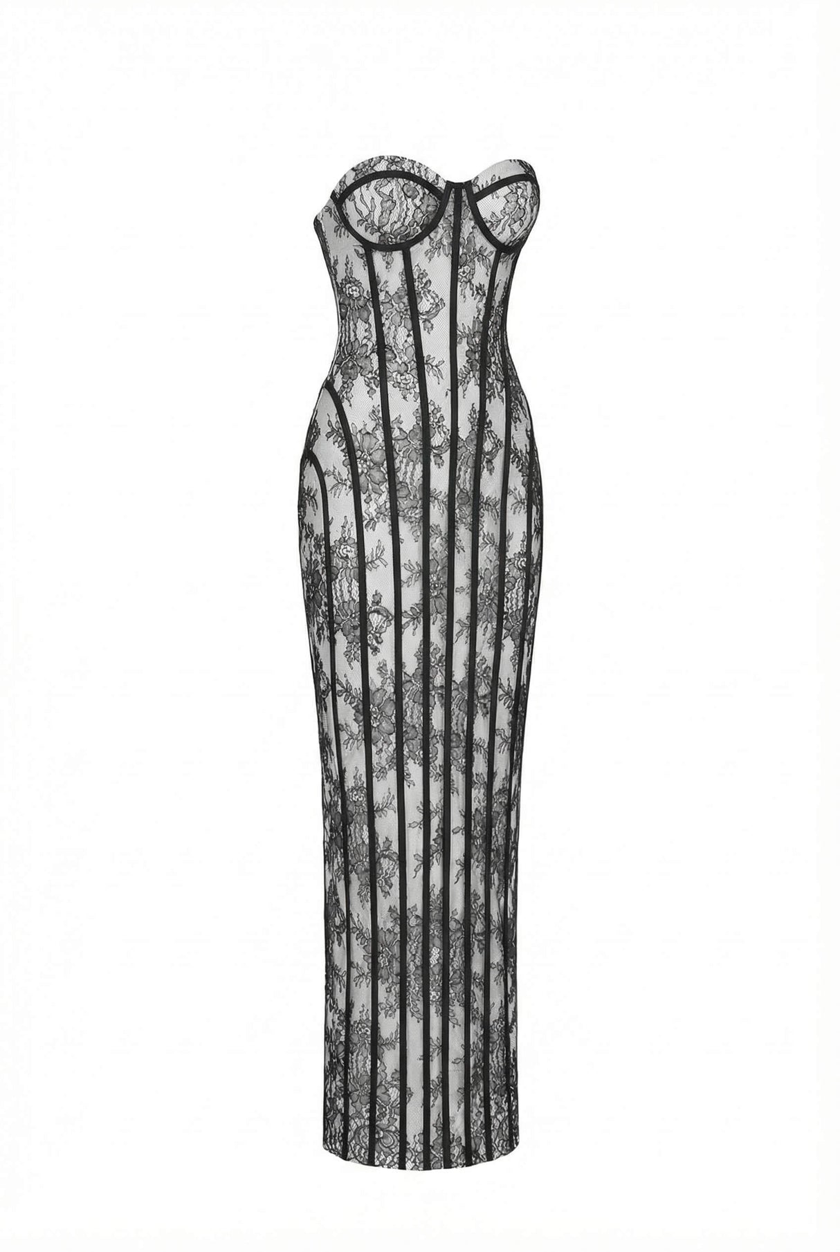 Aurohaya Constance Strapless Lace Maxi Dress | Pre-Sale