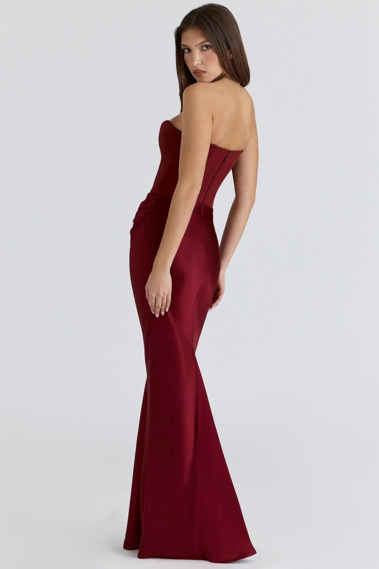 Aurohaya Vianne Off-Shoulder Corset Maxi Dress