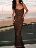 Vespertine Rhinestone Maxi Dress Backless Mesh Evening Gown