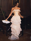 Justine Strapless Tiered Maxi Dress