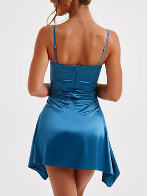 Aurohaya Irregular Strap Mini Dress