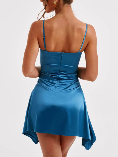 Aurohaya Irregular Strap Mini Dress