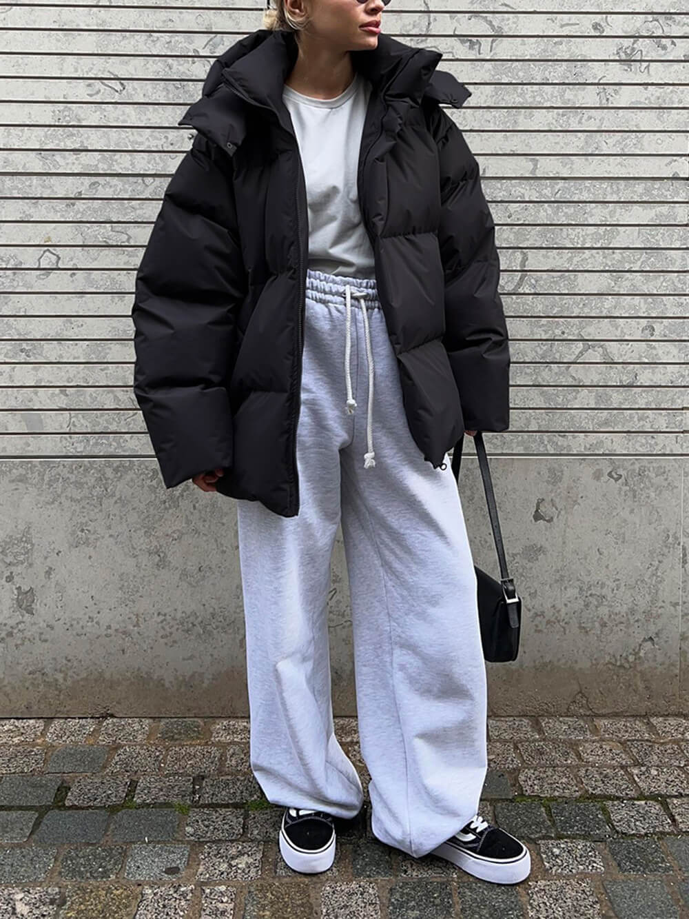 Classic Loose OverSize Style Spun Padded Coat