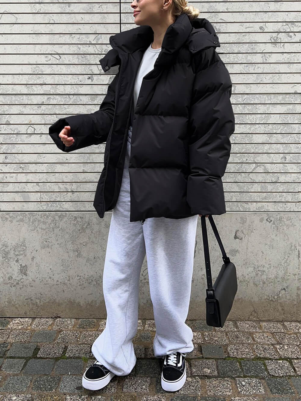 Classic Loose OverSize Style Spun Padded Coat
