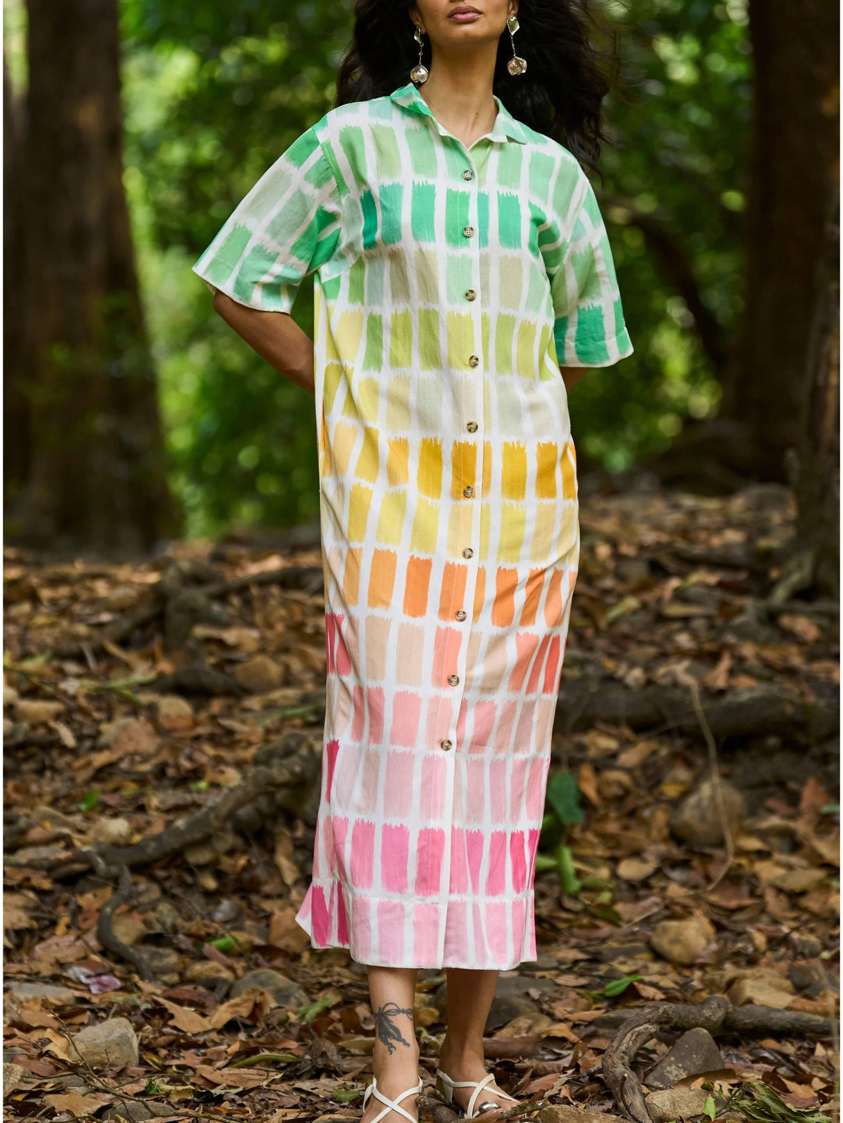 Aurohaya Unique Printed Shirtdress