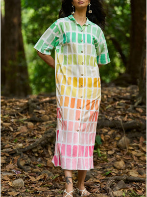 Aurohaya Unique Printed Shirtdress