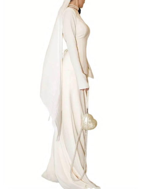 Aurohaya Waist Belt Design Maxi Dress Set