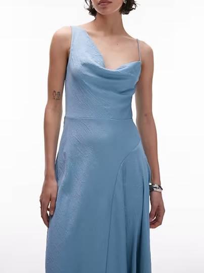 Aurohaya Swing Collar Irregular Hem Dress