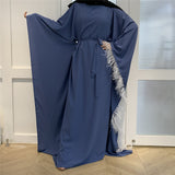 Feather Batwing Sleeves Abayas