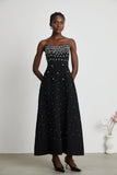 Melisande black embellished maxi dress
