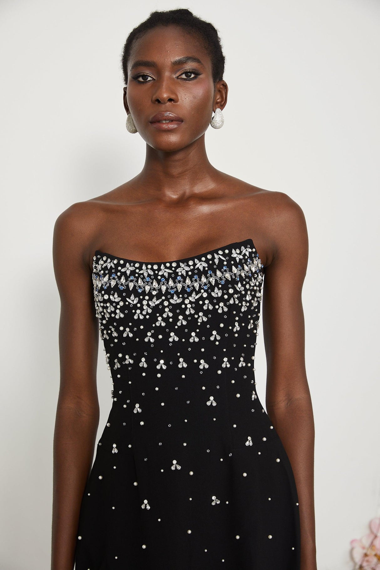 Aurohaya Melisande black embellished maxi dress
