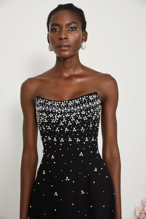Aurohaya Melisande black embellished maxi dress