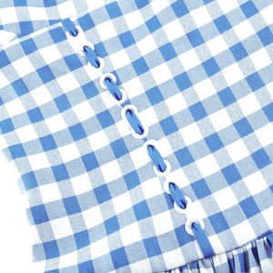 Aurohaya Diane blue gingham midi dress