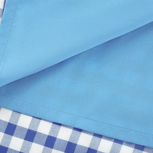 Aurohaya Diane blue gingham midi dress