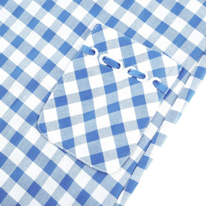 Aurohaya Diane blue gingham midi dress