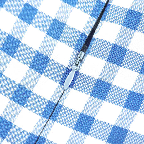 Aurohaya Diane blue gingham midi dress