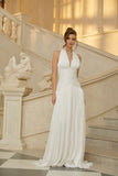 Verdelune White Gathered Maxi Dress
