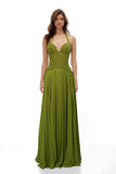 Isaline Emerald Corset Maxi Dress