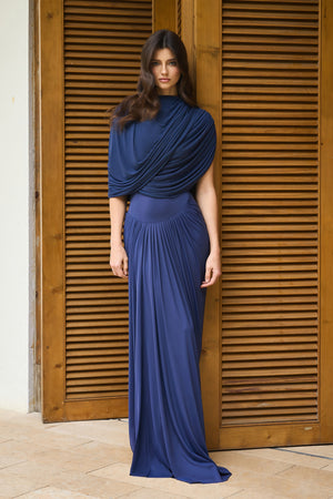 Aurohaya Lyra Sapphire Serenity Maxi Dress