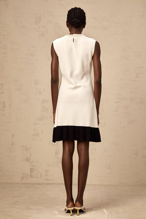 Aurohaya Coralie white faux-pearl knitted cardigan