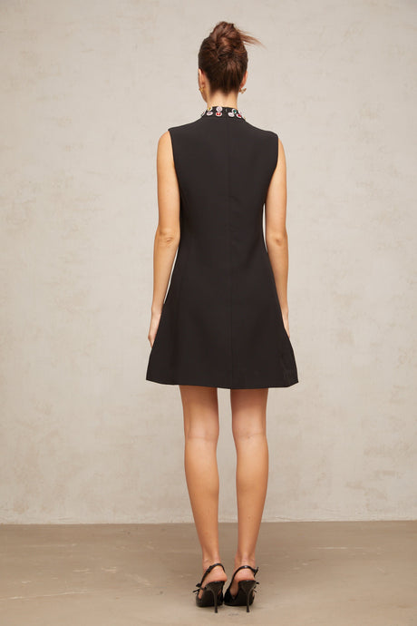 Aurohaya Xanthe crystal-embellished sleeveless mini dress